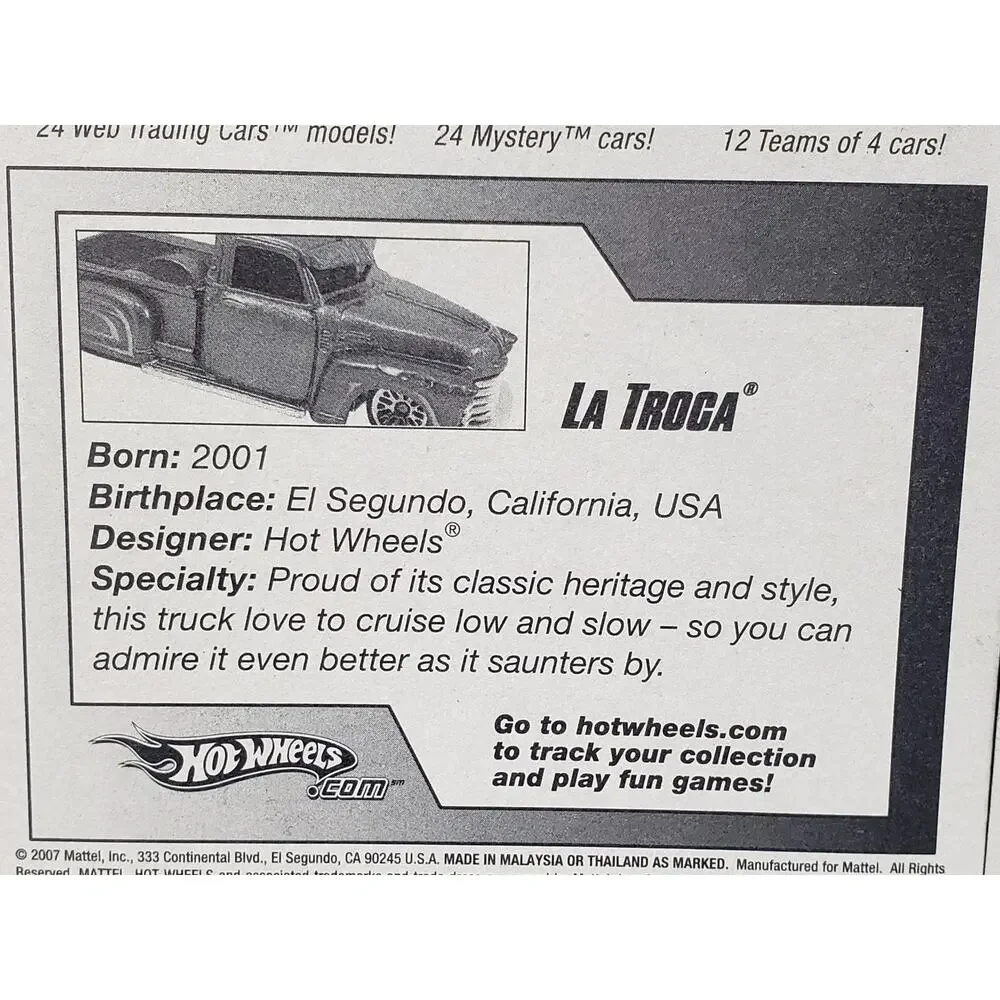 Mattel Hot Wheels 2008 All Stars La Troca Truck & Swoop Couple Diecast Race Car